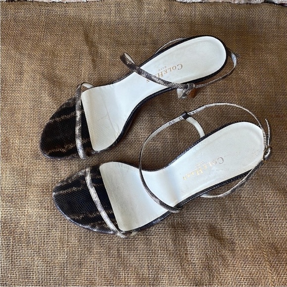 Cole Haan City Genuine, Snakeskin Heel Strap Sexy Size 9 1/2 B - Picture 10 of 13